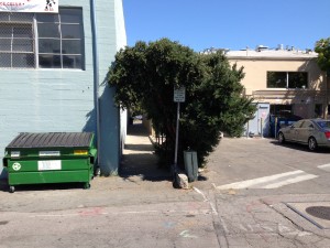  Unimproved alley in the old town of "Mayfield." 