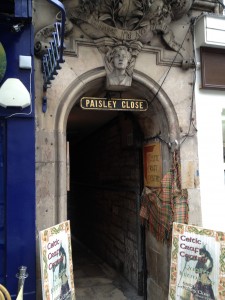  Paisley Close  on the Royal Mile in Edinburgh, Scotland.